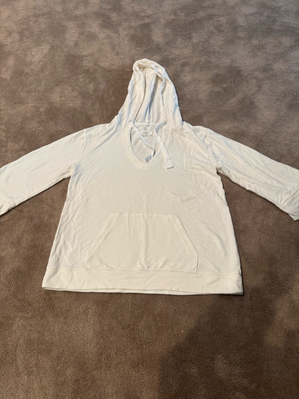 Lou & Grey White Lightweight Hoodie Sweatshirt